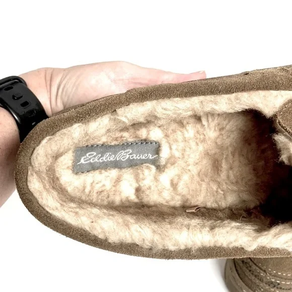 ⭐️NEW‼️ EDDIE BAUER WOODLAND SUEDE MOCCASIN COMFY SLIPON SLIPPER STYLE SHOE NWOT - Picture 11 of 16